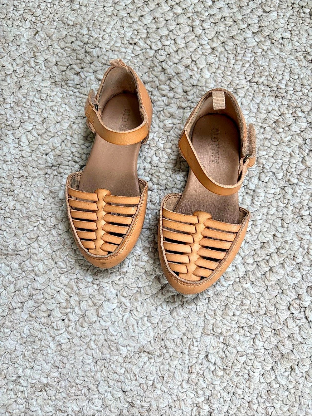 Old Navy Toddler Girls Faux-Leather Huaraches Brown Sandals in US 7